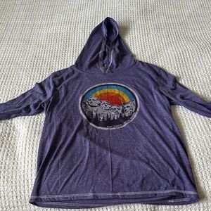 Purple Hoodie souvenir from Mount Rushmore kids size 14/16